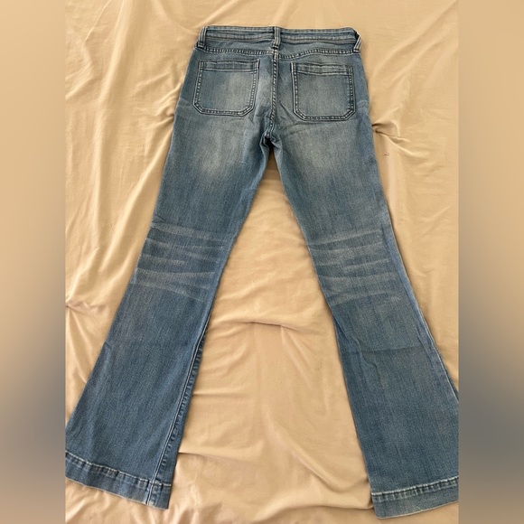 Gap 1969 Flare Jeans Women’s Size 4/27R – Light Wash Patch Pocket Denim - Picture 2 of 4